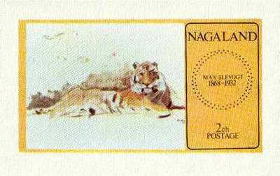 Nagaland 1973 Paintings of Animals (Tiger) imperf souvenir sheet unmounted mint
