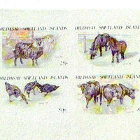 Shetland Islands 1995 Animals imperf set of 4 (face value £1.98) unmounted mint