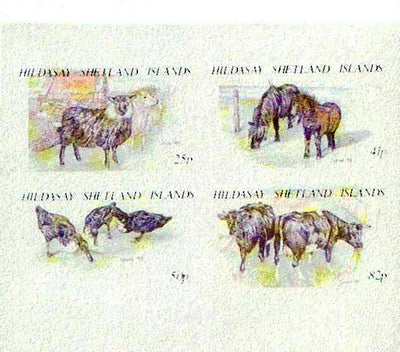 Shetland Islands 1995 Animals imperf set of 4 (face value £1.98) unmounted mint