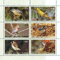 Batum 1996 Wild Birds perf sheetlet containing set of 6 values unmounted mint