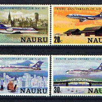 Nauru 1980 10th Anniversary of Air Nauru set of 4 unmounted mint, SG 220-23