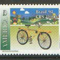 Brazil 1994 Bicycle 110cr from Postal Vehicles set, unmounted mint SG 2627*