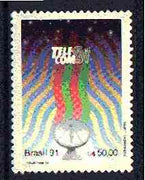 Brazil 1991 'Telecom 91' Exhibition, unmounted mint SG 2497*