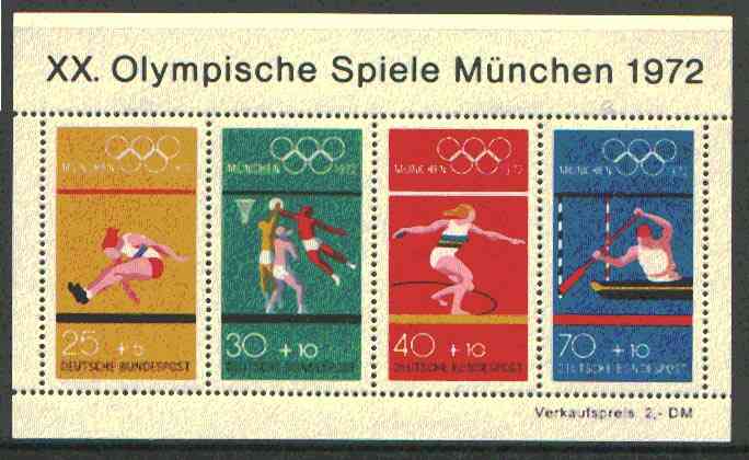 Germany - West 1972 Munich Olympic Games (7th Issue) m/sheet unmounted mint, SG MS 1633