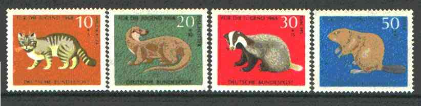 Germany - West 1968 Child Welfare (Animals) set of 4 unmounted mint, SG 1454-57*