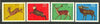 Germany - West 1966 Child Welfare (Deer) set of 4 unmounted mint, SG 1416-18*