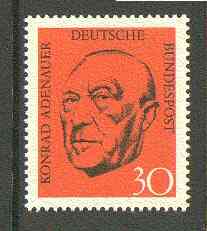 Germany - West 1968 Adenauer Commemoration (2nd issue) unmounted mint SG 1469*
