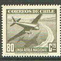 Chile 1941 Douglas DC-2 80c olive unmounted mint SG 302*