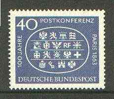 Germany - West 1963 Paris Postal Conference unmounted mint SG 1312*