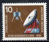 Germany - West 1965 'Syncom' Satellite 10pf from Transport Exhibition set unmounted mint SG 1390*