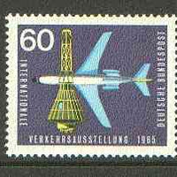 Germany - West 1965 Boeing 727 & Space capsule 60pf from Transport Exhibition set unmounted mint SG 1394*