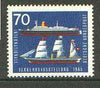 Germany - West 1965 Liner & Steamship 70pf from Transport Exhibition set unmounted mint SG 1395*