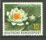 Germany - West 1957 Water Lily 10pf unmounted mint SG 1193*