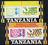 Tanzania 1986 World Chess/Rotary m/sheet with red omitted plus normal both unmounted mint as SG MS 463