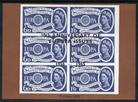 Exhibition souvenir sheet for 1965 - 10th Anniversary of Europa Issues, brown border unmounted mint