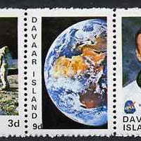 Davaar Island 1970 Apollo 11 Moon Landing unmounted mint perf set of 3