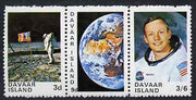 Davaar Island 1970 Apollo 11 Moon Landing unmounted mint perf set of 3