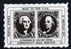 Cinderella - United States 1971 Rouletted 5s black (1847 Washington & Franklin stamps) produced for use during Great Britain Postal strike unmounted mint