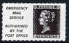 Cinderella - Great Britain 1971 Rouletted 10p black (based on 2d blue) produced for use during Great Britain Postal strike unmounted mint