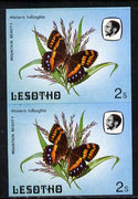 Lesotho 1984 Butterflies Mountain Beauty 2s in unmounted mint imperf pair