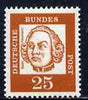 Germany - West 1961 Balthasar Neumann 25pf (Architect) on fluorescent paper (from famous Germans def set) unmounted mint SG 1267B