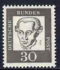 Germany - West 1961 Immanuel Kent 3opf (philosopher) on fluorescent paper (from famous Germans def set) unmounted mint SG 1268B*