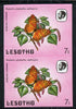 Lesotho 1984 Butterflies African Leopard 7s in unmounted mint imperf pair