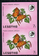 Lesotho 1984 Butterflies African Leopard 7s in unmounted mint imperf pair