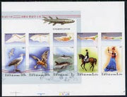 North Korea 1999 Charles Darwin imperf proof of m/sheet on ungummed glossy paper, with frame inverted and misplaced 62 mm to left, an exceptional exhibition item