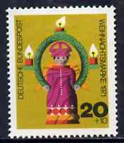Germany - West 1971 Humanitarian Relief - Christmas (Angel & Candles) unmounted mint SG 1611*