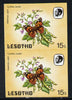 Lesotho 1984 Butterflies Painted Lady 15s in unmounted mint imperf pair, extremely scarce