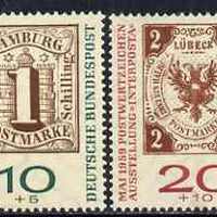 Germany - West 1959 Stamp Exhibition & Stamp Centenary set of 2 unmounted mint SG 1227 & 1229
