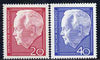 Germany - West 1964 Re-election of Pres Lübke set of 2 unmounted mint SG 1342-43*