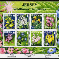 Jersey 2005-07 Wild Flowers perf m/sheet of 8 (1p, 3p, 5p, 15p, 70p, 75p, 85p, 90p) unmounted mint, SG MS1234b