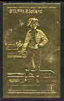 Staffa 19?? Napoleon standing £1 value embossed in gold (imperf) unmounted mint