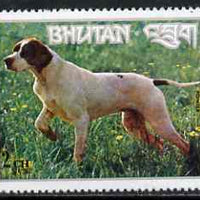 Bhutan 1973 Pointer 2ch from Dogs set unmounted mint, Mi 536*