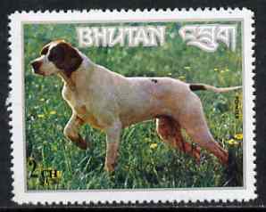 Bhutan 1973 Pointer 2ch from Dogs set unmounted mint, Mi 536*