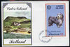 Calve Island 1984 Rotary - Bearded Collie imperf deluxe sheet (£2 value) on cover with first day cancel