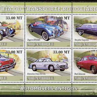 Mozambique 2009 History of Transport - Road Transport #03 perf sheetlet containing 6 values unmounted mint