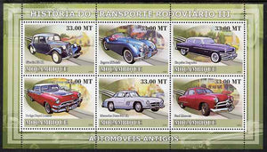 Mozambique 2009 History of Transport - Road Transport #03 perf sheetlet containing 6 values unmounted mint