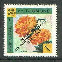 Thomond 1965 Carnation 1d (Diamond-shaped) with 'Sir Winston Churchill - In Memorium' overprint in black unmounted mint*