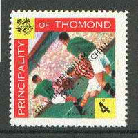 Thomond 1965 Football 4d (Diamond shaped) with 'Sir Winston Churchill - In Memorium' overprint in black unmounted mint*