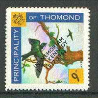 Thomond 1963 Martin 9d (Diamond-shaped) with 'In Memorium - J F Kennedy' overprint unmounted mint*