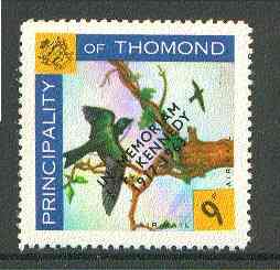 Thomond 1963 Martin 9d (Diamond-shaped) with 'In Memorium - J F Kennedy' overprint unmounted mint*