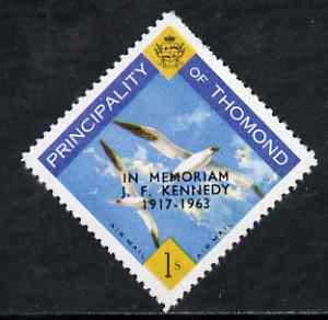 Thomond 1963 Sea Gulls 1s (Diamond shaped) with 'In Memorium - J F Kennedy' overprint unmounted mint*