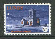 Lundy 1976 St Helena Church 9.5p from Christmas set unmounted mint