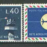 Italy 1966 Night Airmail Service set of 2 unmounted mint SG 1145-46*