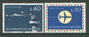 Italy 1966 Night Airmail Service set of 2 unmounted mint SG 1145-46*
