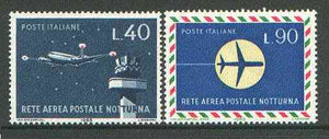 Italy 1966 Night Airmail Service set of 2 unmounted mint SG 1145-46*
