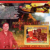 Comoro Islands 2009 Fire Fighters perf souvenir sheet unmounted mint, Michel BL 495